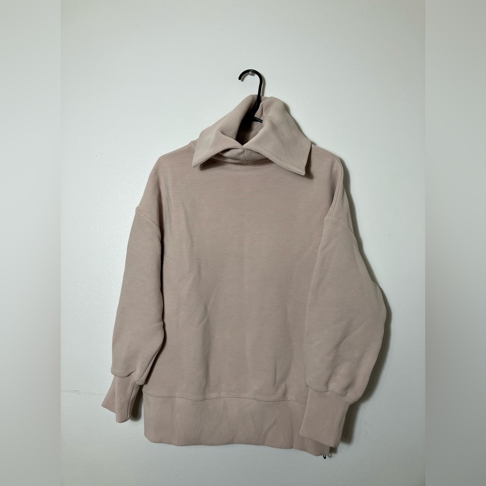 Varley Milton Sweat Sweatshirt Womens Size XS oversized Pullover Rib Knit Cowl‎ - Picture 7 of 10